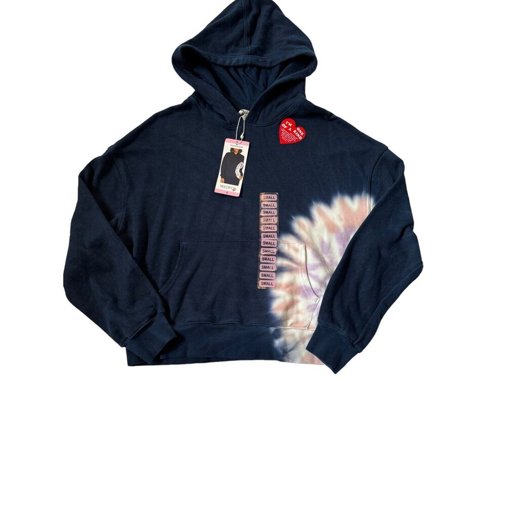 NEW! Wildfox Women's French Terry Relaxed Fit Tie-Dye‎ Hoodie Size S. MSRP $126